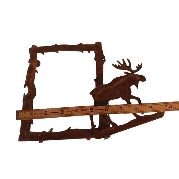 Metal Moose Silhouette Picture Frame Cabin Decor Frame - Picture 5 of 5